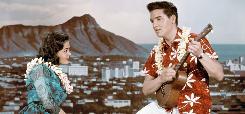Elvis with ukulele