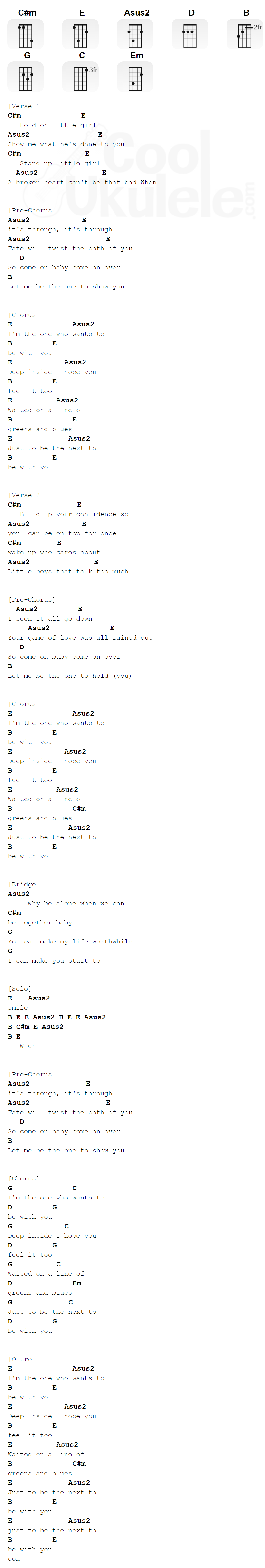 "To Be with You" Mr. Big Ukulele CHORDS